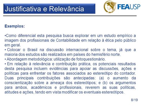 Exemplo De Justificativa De Artigo Cientifico V Rios Exemplos