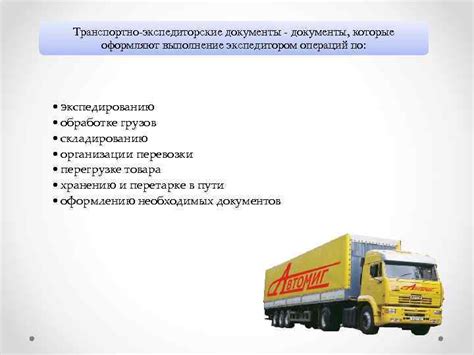 Транспортно-экспедиторские документы — документы которые оформляют ...
