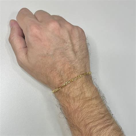 PULSEIRA MASCULINA CARTIER BANHADA A OURO 18K PM 0003 22