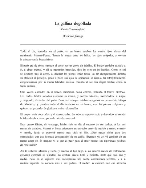 La Gallina Degollada Pdf