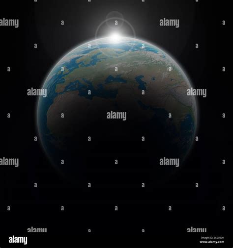 Blue planet earth in space Stock Photo - Alamy