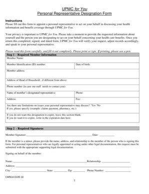 Personal Representative Designation Form Fill Online Printable