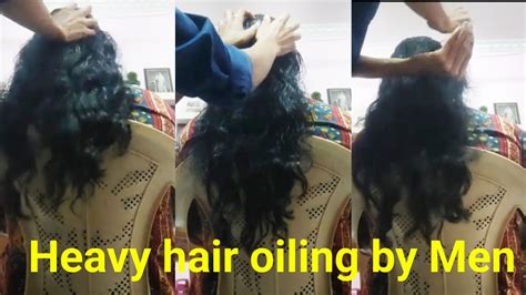 Heavy Hair Oiling With Parachute Hair Oil Champi Youtube