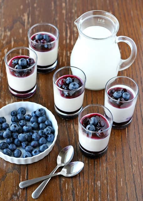 Yogurt Panna Cotta With Blueberry Sauce Recipe Glorious Treats