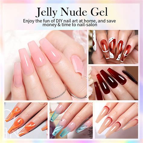 BORN PRETTY 10ml Jelly Nude Gel Nail Polish Translucent Soak Off UV Gel