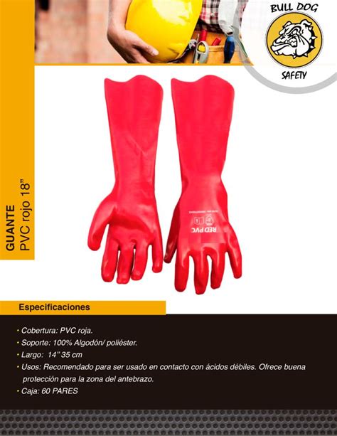 Guante Pvc Rojo Cofaseg