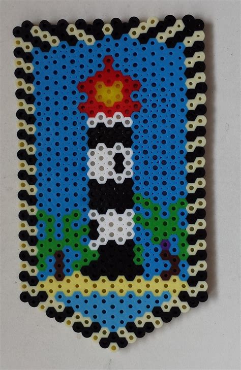 Week 11 Day 73 Nautical Lighthouse Perler Beads 365 Day Challenge