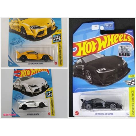 Putih Toyota Gr Supra Hot Wheels Black Exclusive Color Fs White Yellow Hw Hotwheels