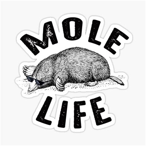 "Mole Life Meme" Sticker by stickertraders | Redbubble