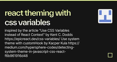 React Theming With Css Variables Codesandbox