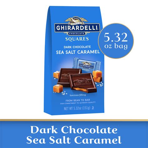 Ghirardelli Dark Chocolate Sea Salt Caramel Squares 5 32 Oz Bag