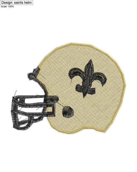 New Orleans Saints Embroidery Design The Helmet And Logo Are Included