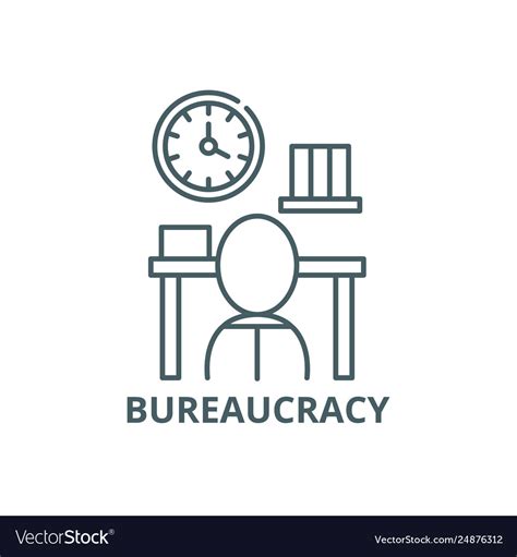 Bureaucracy Line Icon Outline Royalty Free Vector Image