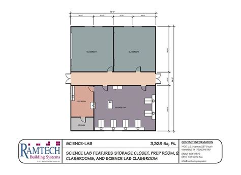 Science Lab - 3,328 Square Feet - Ramtech Building Systems