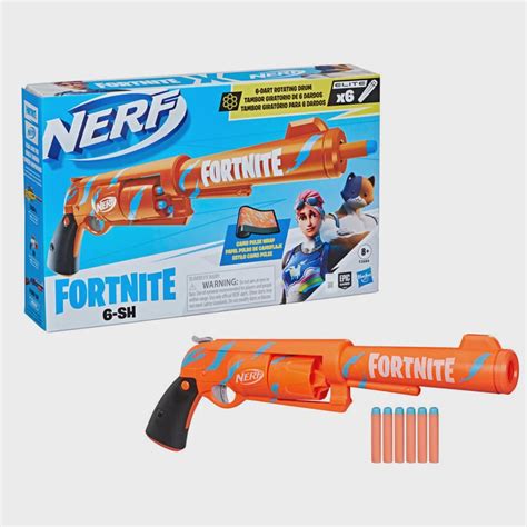 Lança Dardos Nerf Fortnite 6 SH Envelopamento e Tambor Giratório