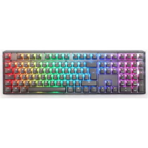 Teclado Ducky ONE Aura Black Full Size Hot Swappable MX Blue PBT Mecânico PT