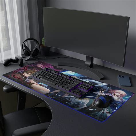 Honkai Star Rail Led Mouse Pad Honkai Star Rail Desk Mousepad Etsy