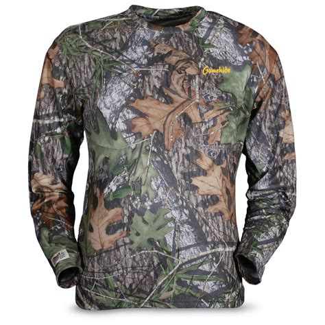 Men S Gamehide Elimitick Long Sleeve Camo Tech Shirt 232217 Camo