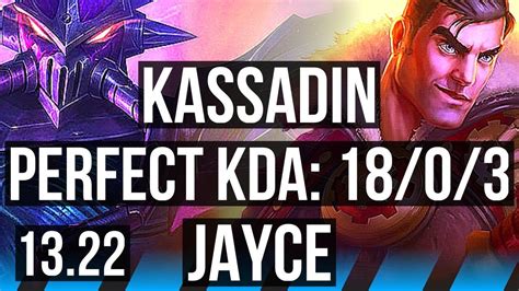 KASSADIN Vs JAYCE MID 18 0 3 Legendary Rank 14 Kassadin EUW