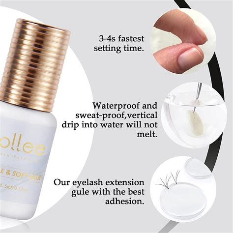 Gollee Eyelash Extension Glue For Beginners Low Fume Black Lash