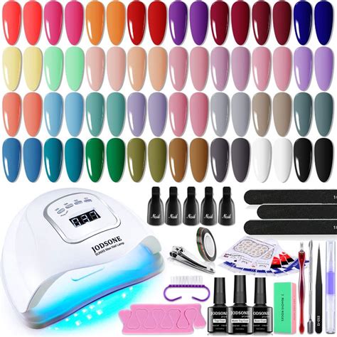 Jodsone Gel Nail Polish Kit With U V Light 32 Colors Gel Polish Nail Kit Soak Off Gel Nail Set