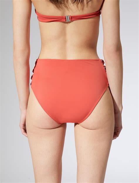 Kahve Kadın Yüksek Bel Bikini Altı Pencere Detaylı Biyeli 3SAK00056BM