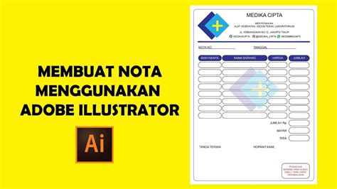 TUTORIAL MEMBUAT DESAIN NOTA MENGGUNAKAN ADOBE ILLUSTRATOR YouTube