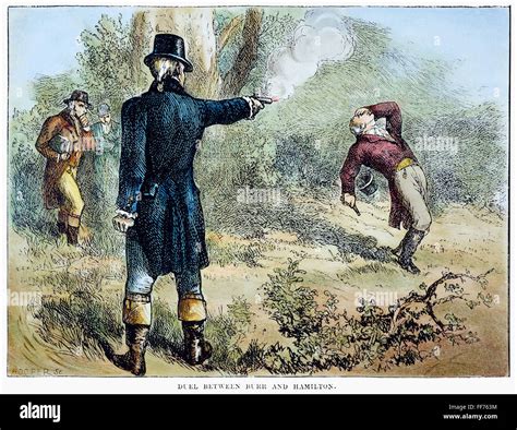 HAMILTON-BURR DUEL, 1804. /nThe duel fought between Alexander Hamilton and Aaron Burr at ...