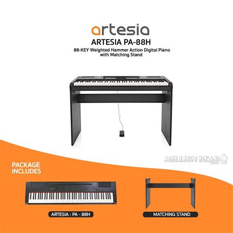 Artesia : PA-88H with Matching Stand (เปียโนไฟฟ้า 88 คีย์ แบบ Hammer ...