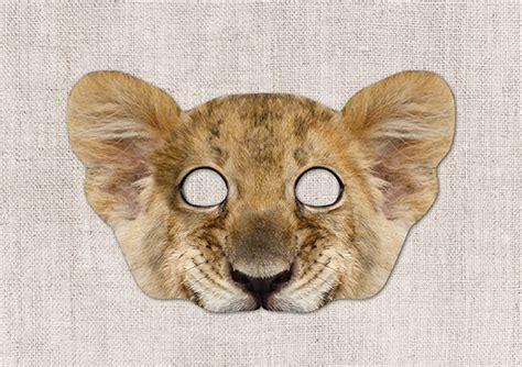 Lion Cub Printable Mask Simba Photo Real Mask Halloween Mask