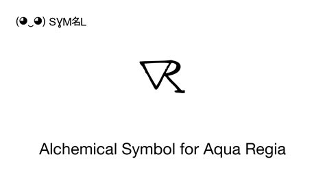 Alchemical Symbol For Aqua Regia Unicode Number U 1F706 Symbol