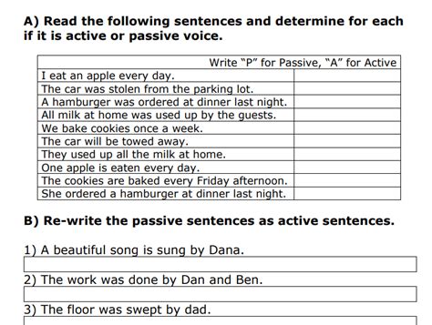 Passive Voice In Stages Vocab The Voice Writing Assignments