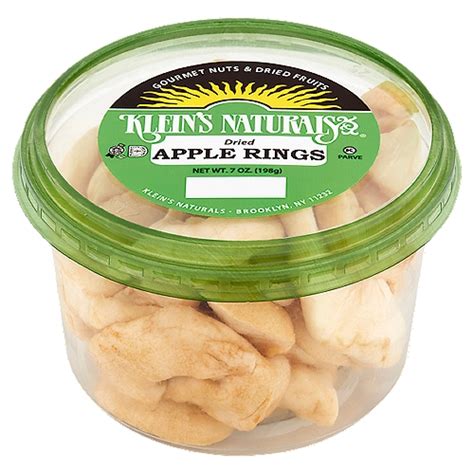 Kleins Naturals Dried Apple Rings 7 Oz