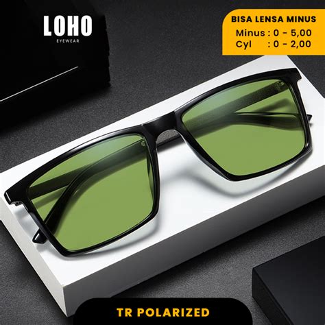 Jual Loho Kacamata Hitam Polarize Anti Uv Sunglasses Bisa Minus