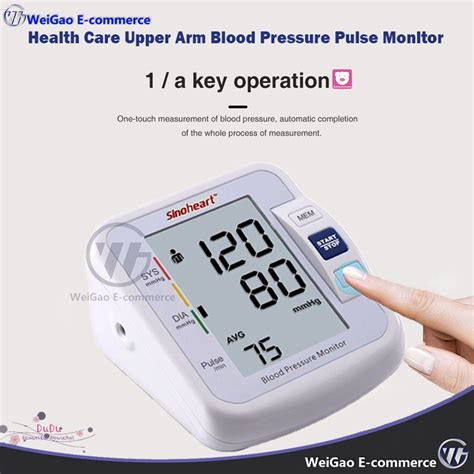 Health Care Upper Arm Blood Pressure Pulse Monitor Bp Apparatus