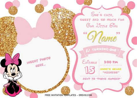 Minnie Mouse Invitation Template