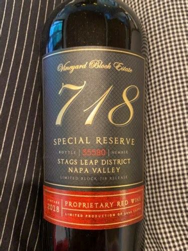 Vineyard Block Estate 718 Special Reserve Proprietary Red Vivino US