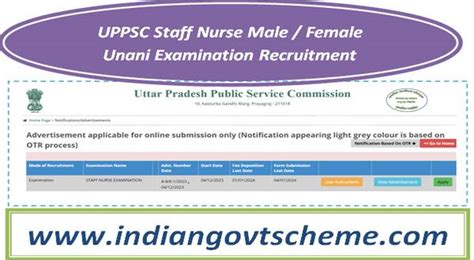 Uppsc Staff Nurse Male Female Unani Examination Recruitment