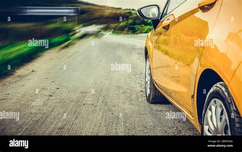 Car Parked On The Roadside Stock Photo Alamy