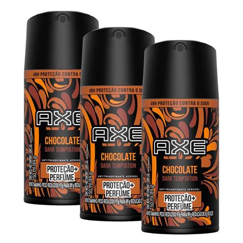 Kit 3 Desodorante Axe Dark Temptation Body Spray Aerosol 150ml Shopee