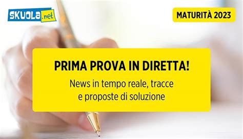 Maturit Prima Prova Tracce Soluzioni E Tutte Le Novit Sul