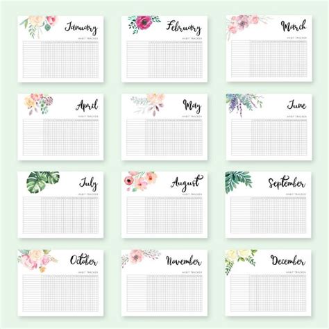 Pin on Habit tracker printable