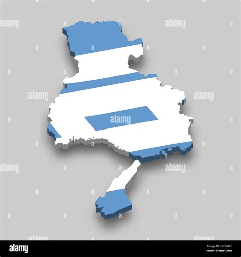 3d Isometric Map Of Hyogo Is A Prefecture Of Japan With National Flag