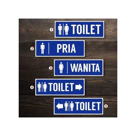 Jual Sign Stiker Toilet Pria Wanita Kanan Kiri X Cm Rambu K