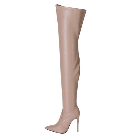 Giaro Arabella Taupe Matte Thigh Boots Bootilicious Style Giaro High