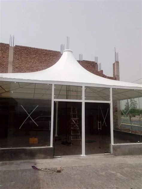 Modular PVC Pyramid Outdoor Tensile Membrane Structure At 390 Sq Ft