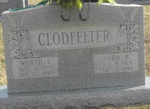 Worth Luther Clodfelter Find A Grave Memorial