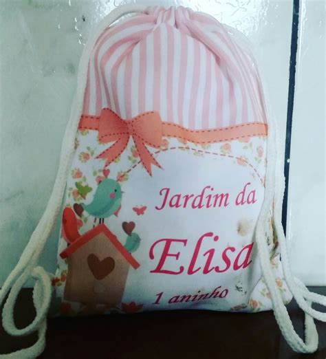 Mochilinha Sacolinha Personalizada Lembrancinha Infantil Elo