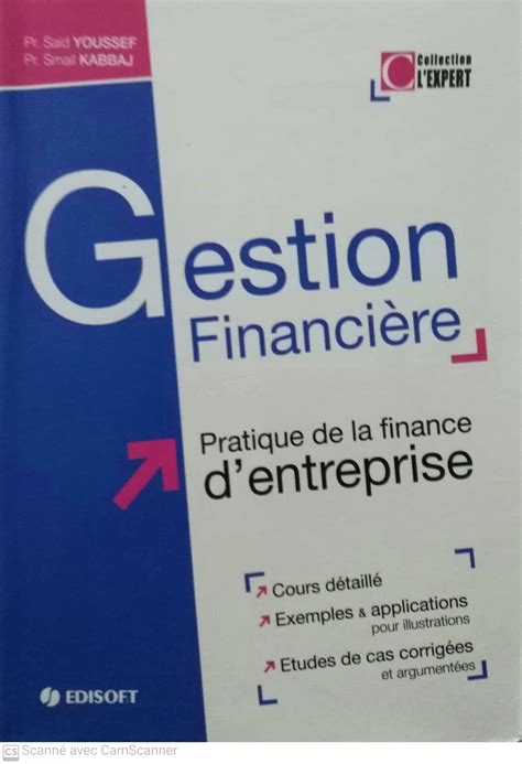 GESTION FINANCIERE PRATIQUE DE LA FINANCE DENTREPRISE PR SAID YOUSSEF