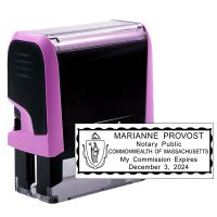 Notary Rectangle Pink Stamp Self Inking All State Notary